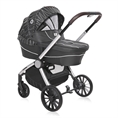 Combi Stroller RAMONA 3in1 with pram body Silver STRIPE