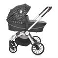 Combi Stroller RAMONA 3in1 with pram body Silver STRIPE