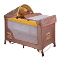 Baby Cot SAN REMO 2 Layers Plus Rocker BEIGE&YELLOW HAPPY FAMILY