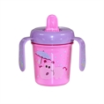 Cup with 2 Handles 220 ml. - Pink Hippo