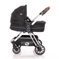 Παιδικό καρότσι ANGEL 3in1 με καλάθι για νεογέννητο BLACK