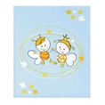 Cotton Blanket 85/110 cm - Bees Blue
