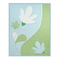 Cotton Blanket 85/110 cm - Flower Blue
