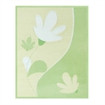 Cotton Blanket 85/110 cm - Flower Green