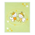 Cotton Blanket 85/110 cm - Bees Green