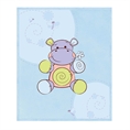 Cotton Blanket 85/110 cm - Hippo Blue