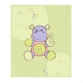 Cotton Blanket 85/110 cm - Hippo Green
