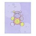 Cotton Blanket 85/110 cm - Hippo Violet