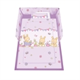 Set 5 Parts + Cot Bumper Standart - Bunnies Violet