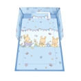 Set 5 Parts + Cot Bumper Standart - Bunnies Blue
