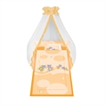 Set 6 Parts + Cot Bumper Standart + Canopy Net - Hippo Peach
