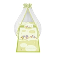Set 6 Parts + Cot Bumper Standart + Canopy Net - Hippo Green