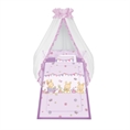 Set 6 Parts + Cot Bumper Standart + Canopy Net - Bunnies Violet