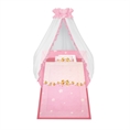 Set 6 Parts + Cot Bumper Standart + Canopy Net - Bees Pink