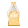 Set 6 Parts + Cot Bumper Standart + Canopy Net - Bees Orange