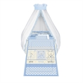 Set 6 Parts + Cot Bumper Standart + Canopy Net - Blue Friends