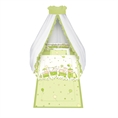 Set 6 Parts + Cot Bumper Standart + Canopy Net - Green Happy Train