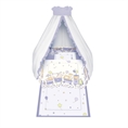 Set 6 Parts + Cot Bumper Standart + Canopy Net - Violet Happy Train
