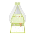 Set 6 Parts + Cot Bumper Standart + Canopy Net - Teddy Bear Green