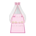 Set 6 Parts + Cot Bumper Standart + Canopy Net - Superstar Bears Pink