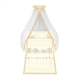 Set 6 Parts + Cot Bumper Standart + Canopy Net - Superstar Bears Beige