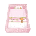 Set 5 Parts + Cot Bumper Big - Teddy Bear Pink