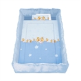 Set 5 Parts + Cot Bumper Big - Bees Blue