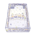 Set 5 Parts + Cot Bumper Big - Violet Happy Train