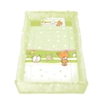 Set 5 Parts + Cot Bumper Big - Teddy Bear Green