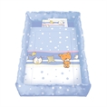 Set 5 Parts + Cot Bumper Big - Teddy Bear Blue