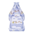 Set 6 Parts + Cot Bumper Big + Canopy Fabric - Hippo Violet