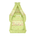 Set 6 Parts + Cot Bumper Big + Canopy Fabric - Bunnies Green