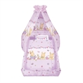 Set 6 Parts + Cot Bumper Big + Canopy Fabric - Bunnies Violet