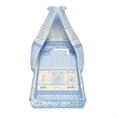 Set 6 Parts + Cot Bumper Big + Canopy Fabric - Blue Friends