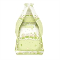 Set 6 Parts + Cot Bumper Big + Canopy Fabric - Green Happy Train