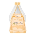 Set 6 Parts + Cot Bumper Big + Canopy Net - Hippo Peach
