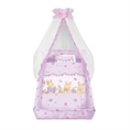Set 6 Parts + Cot Bumper Big + Canopy Net - Bunnies Violet