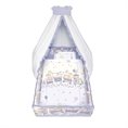 Set 6 Parts + Cot Bumper Big + Canopy Net - Violet Happy Train