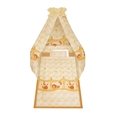 Set 6 Parts + Cot Bumper Standart + Canopy Fabric - Sleepy Hat Beige