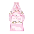 Set 6 Parts + Cot Bumper Standart + Canopy Fabric - Hippo Pink