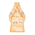 Set 6 Parts + Cot Bumper Standart + Canopy Fabric - Hippo Peach