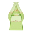 Set 6 Parts + Cot Bumper Standart + Canopy Fabric - Bees Green