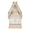 Set 6 Parts + Cot Bumper Standart + Canopy Fabric - Beige Friends