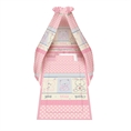 Set 6 Parts + Cot Bumper Standart + Canopy Fabric - Pink Friends