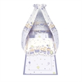 Set 6 Parts + Cot Bumper Standart + Canopy Fabric - Violet Happy Train