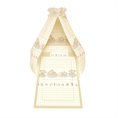 Set 6 Parts + Cot Bumper Standart + Canopy Fabric - Superstar Bears Beige